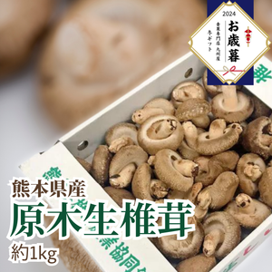 〈お歳暮〉
熊本県産 
原木生椎茸 
産地箱1箱（約1kg）