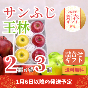 〈新春ギフト〉
青森県産他 
サンふじと王林のギフト
（3個×2種）