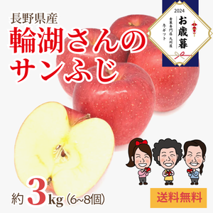 〈お歳暮〉
長野県 
輪湖さんのサンふじりんご
（約3kg、6～8個）